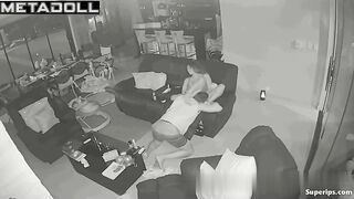 Lady in lingerie enjoying cunnilingus in the huge living room
