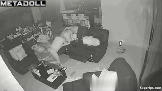 Lady in lingerie enjoying cunnilingus in the huge living room