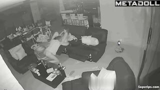 Lady in lingerie enjoying cunnilingus in the huge living room