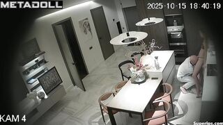 Unexpected cunnilingus and sex in a luxurious kitchen