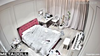 She's talking to someone naked, bedroom hidden cam