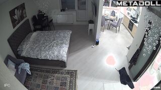 Young girl and young boy enjoying each other instead of dinner