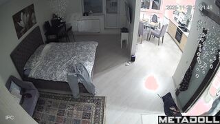 Young girl and young boy enjoying each other instead of dinner