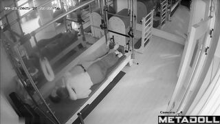 They decided to have sex in interesting place / gym tape