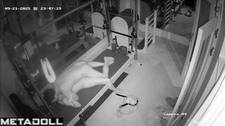 They decided to have sex in interesting place / gym tape