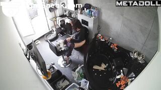She broke up with her boyfriend while sitting on the toilet