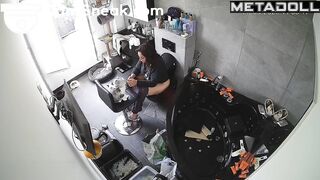 She broke up with her boyfriend while sitting on the toilet