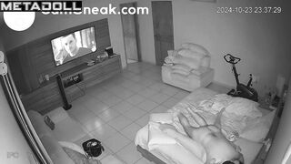 A married couple had quick sex while watching a movie