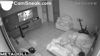 A married couple had quick sex while watching a movie