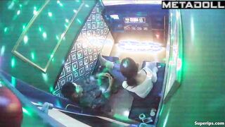Korean guys kiss and caress their Asian girlfriends during karaoke