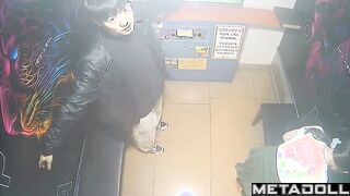 Young Asian couple caresses each other in a karaoke room
