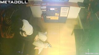 Young Asian couple caresses each other in a karaoke room