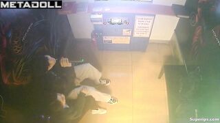 Young Asian couple caresses each other in a karaoke room