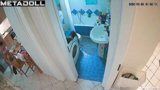 Her typical morning on the toilet with phone in hand