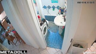 Her typical morning on the toilet with phone in hand