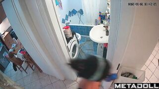 Her typical morning on the toilet with phone in hand