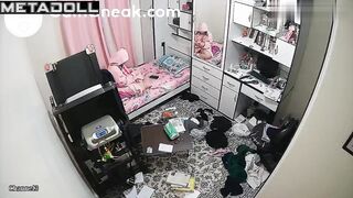 Chubby young babe lay in bed for a long time and then decided to get up