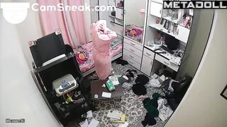 Chubby young babe lay in bed for a long time and then decided to get up