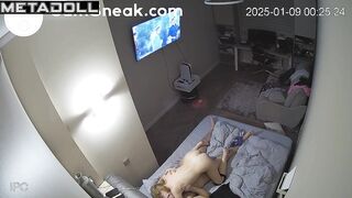 Blonde attacks his cock at every opportunity, look