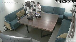 Typical korean get-together with yummy food and songs