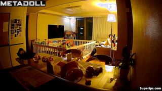 Lazy asian fuck on the floor (parents having fun)