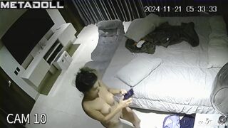 A typical day in bed after a breakup (naked curvy girl)