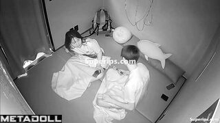 Young asian people made something dirty under the blanket