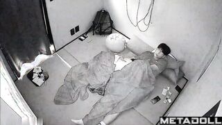 Young asian people made something dirty under the blanket