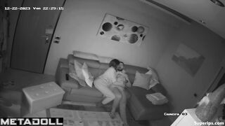 He accidentally finished on couch after having sex with her