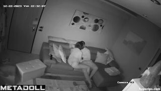 He accidentally finished on couch after having sex with her