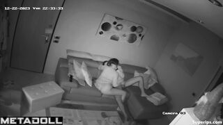 He accidentally finished on couch after having sex with her