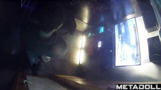 Karaoke club is a great place for kissing / asian couple