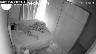 Young and beauty lady texting with her besties in bed