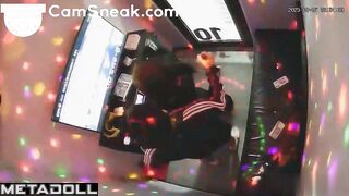 Doggystyle fingering in the karaoke club / public tape