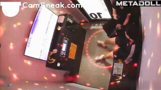 Doggystyle fingering in the karaoke club / public tape