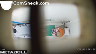 Chubby blonde masturbating in an empty bathtub, look