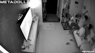 Chubby asian guy fucked his girl after friends visit