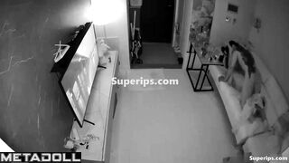 Chubby asian guy fucked his girl after friends visit