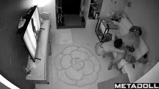 Chubby asian guy fucked his girl after friends visit