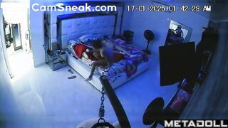 Sexy lesbian jumping on the long strapon her bestie