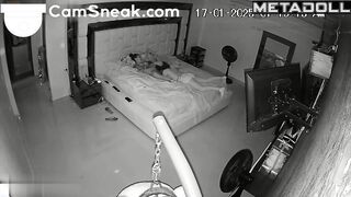 Sexy lesbian jumping on the long strapon her bestie