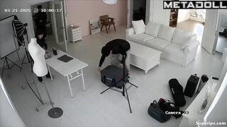 Cool photo shoot in her huge living room (asian people)