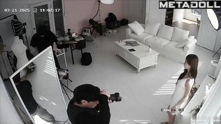 Cool photo shoot in her huge living room (asian people)