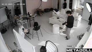 Cool photo shoot in her huge living room (asian people)