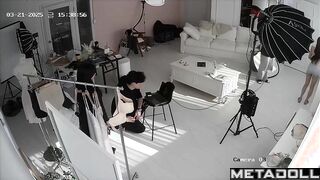 Cool photo shoot in her huge living room (asian people)