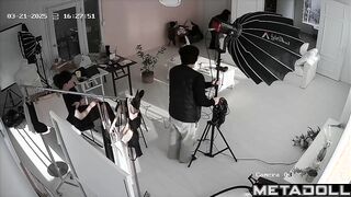 Cool photo shoot in her huge living room (asian people)