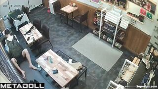 Passionate kisses and fuck in his closed workshop