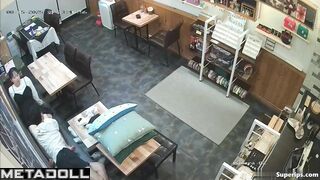Passionate kisses and fuck in his closed workshop