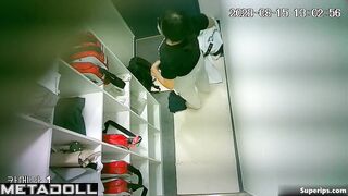Karateka don't know that there is a hidden camera in the locker room