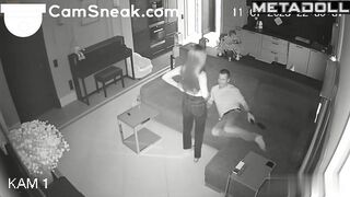 He asked her for blowjob and she agreed (living room)